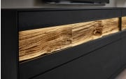 Sideboard Kilva, Kernesche anthrazit gebeizt massiv