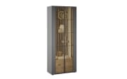 Standvitrine Selino, Birke massiv/anthrazit, 77 cm