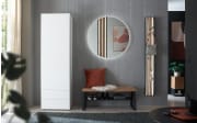 Wandgarderobe Salvo, Kerneiche/anthrazit, 190 cm, inkl. Beleuchtung