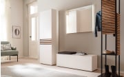 Stauraumschrank Yonna, weiß/Birke massiv