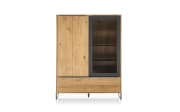 Highboard Alan, Balkeneiche Bianco/anthrazit