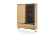 Highboard Alan, Balkeneiche Bianco/anthrazit