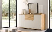 Sideboard Berghe, Risseiche/sandbeige