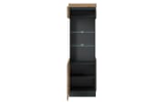 Vitrine Corte, Eiche-Nachbildung/grau, links, inkl. Softclose Funktion 