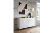 Sideboard Lazio, weiß/gold,155 cm, inkl. Beleuchtung
