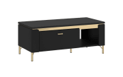 Couchtisch Norica, schwarz/gold