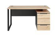 Schreibtischkombination Memphis, Artisan Eiche/schwarz
