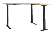 Winkel-Schreibtisch Memphis, Artisan Eiche/schwarz, inkl. Funktionen