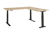 Winkel-Schreibtisch Memphis, Artisan Eiche/schwarz, inkl. Funktionen