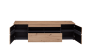 Wohnwand Memphis, Artisan Eiche Nachbildung/graphit, inkl. LED-Beleuchtung
