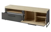 TV-Unterteil Loft-Two, Lack Laminat graphit supermatt