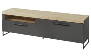 TV-Unterteil Loft-Two, Lack Laminat graphit supermatt