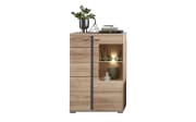 Vitrine Sonos II links, Altesche/Artisan Oak Nachbildung, inkl. LED-Beleuchtung