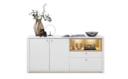Sideboard Arktis, Eiche/weiß