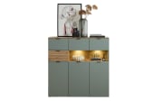 Highboard Ina, schilfgrün/Artisan Eiche, 125 cm