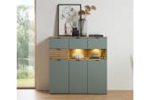 Highboard Ina, schilfgrün/Artisan Eiche, 125 cm