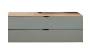 Lowboard Ina, schilfgrün/Artisan Eiche, 140 cm