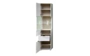 Vitrine Ina, kaschmir/Riva Eiche, 45 cm
