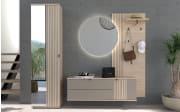 Garderobenschrank Pisa, Riva Eiche-Nachbildung, inkl. Kleiderstange