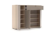 Schuhschrank Pisa, Riva Eiche-Nachbildung/basalt