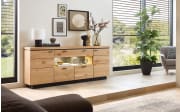 Sideboard Monza, Wildeiche massiv, inkl. LED-Beleuchtung 