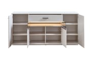 Sideboard Lots, creme/Steinfurnier, inkl. Softclose Funktion 