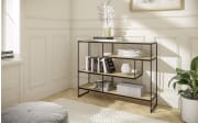 Regal Toscana, Wildeiche, Metallgestell schwarz