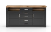 Sideboard York, Artisan Eiche Nachbildung/anthrazit