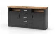 Sideboard York, Artisan Eiche Nachbildung/anthrazit