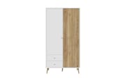 Kleiderschrank Harllson EasyKlix, weiß/Mauvelle Eiche-Nachbildung, 104,5 cm