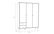 Kleiderschrank Harllson EasyKlix, weiß, 154,2 cm