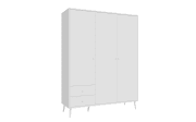 Kleiderschrank Harllson EasyKlix, weiß, 154,2 cm