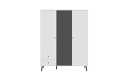 Kleiderschrank Harllson EasyKlix, weiß/grau, 154,2 cm 