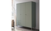 Kleiderschrank Harllson EasyKlix, salbeigrün, 154,2 cm