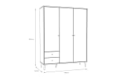 Kleiderschrank Harllson EasyKlix, salbeigrün, 154,2 cm