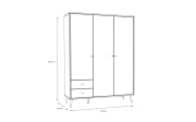 Kleiderschrank Harllson EasyKlix, terracotta, 154,2 cm