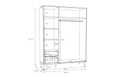Kleiderschrank Harllson EasyKlix, terracotta, 154,2 cm