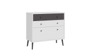 Sideboard Harllson EasyKlix, weiß/grau, 89,8 cm