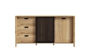 Sideboard Jytana, Mauvelle Eiche-Nachbildung/schwarz