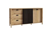 Sideboard Jytana, Mauvelle Eiche-Nachbildung/schwarz