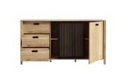 Sideboard Jytana, Mauvelle Eiche-Nachbildung/schwarz