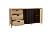 Sideboard Jytana, Mauvelle Eiche-Nachbildung/schwarz