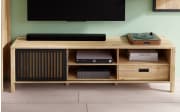 TV-Unterschrank Jytana, Mauvelle Eiche-Nachbildung/schwarz