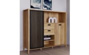 Sideboard Jytana, Mauvelle Eiche-Nachbildung/schwarz