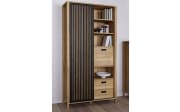 Hochschrank Jytana, Mauvelle Eiche-Nachbildung/schwarz