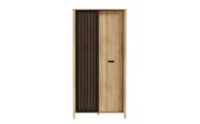 Kleiderschrank Jytana, Mauvelle Eiche-Nachbildung/schwarz
