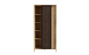 Kleiderschrank Jytana, Mauvelle Eiche-Nachbildung/schwarz