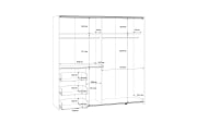 Kleiderschrank Winn2, weiß, 200 x 200,5 cm