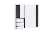 Kleiderschrank Winn2, weiß, 200 x 200,5 cm