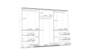 Kleiderschrank Winn2, weiß, 269,7 x 200,5 cm
